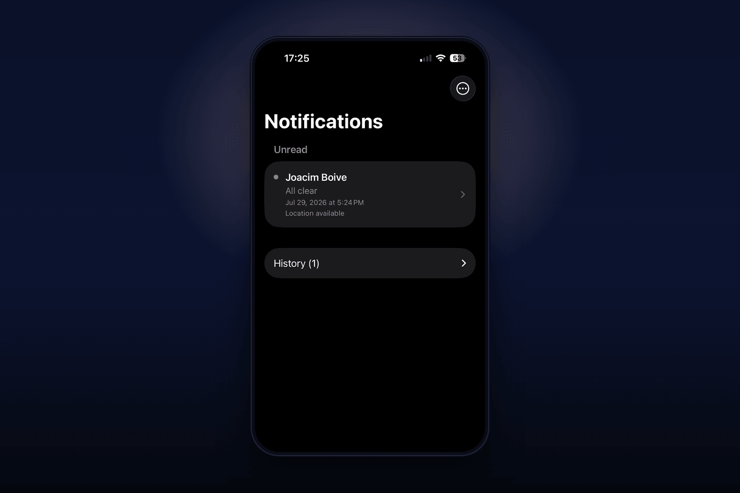 Porchlight notifications inbox with all clear